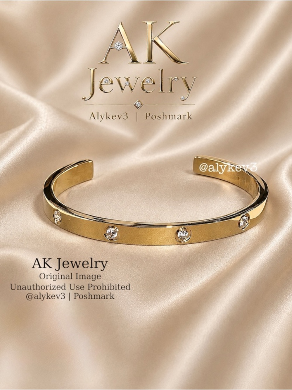 💎LUXURY 18k Gold Plated Cuff Design Bracelet, Bangle, Open Style, Unisex